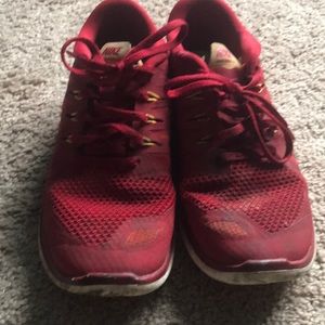 Red nike sneakers